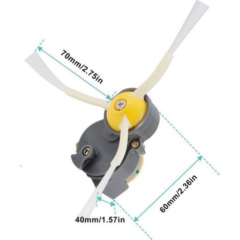 Moteur De Brosse Latérale - Pour Robot Aspirateur Roomba 500 600 700 800 900 - Compatible Modèles 530 560 620 655 760 860 890 960 980 - Lot De 2 Pièces (1/5)