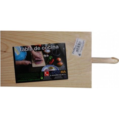 FPLUS tabla cocina madera 20x30cm , Tabla cocina de madera con mango.
