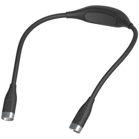 Hals-Leselicht, 4 LED 3-farbiges wiederaufladbares Leselicht, Augenschutz, Buchlicht mit extra langem flexiblem Klapparm, geeignet für Nachtlesen, Reisen, L (1/5)