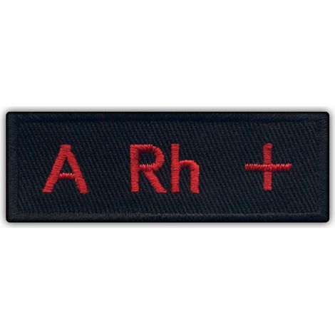 Écusson Groupe sanguin A Rh + - Fixation magnétique - Écusson/badge/emblème brodé