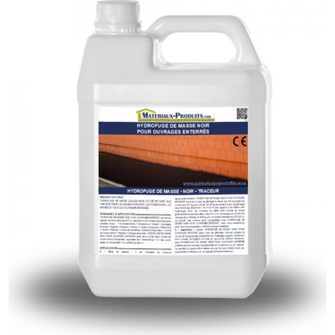 Hydrofuge de masse noir pour ouvrages enterrés - 1 L Noir - MATPRO (1/2)