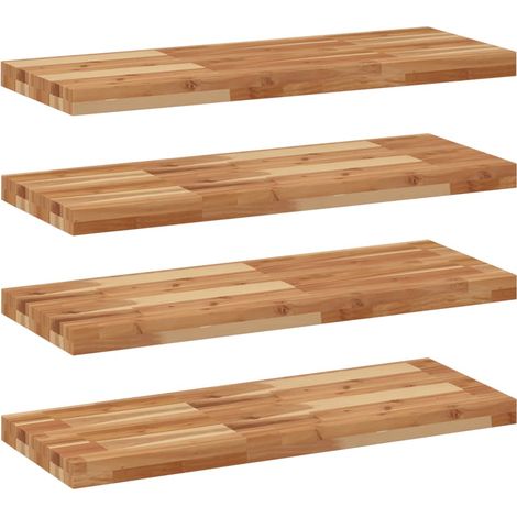 Maison Exclusive - Schweberegale 4 Stk. 80x30x4 cm Massivholz Aka
