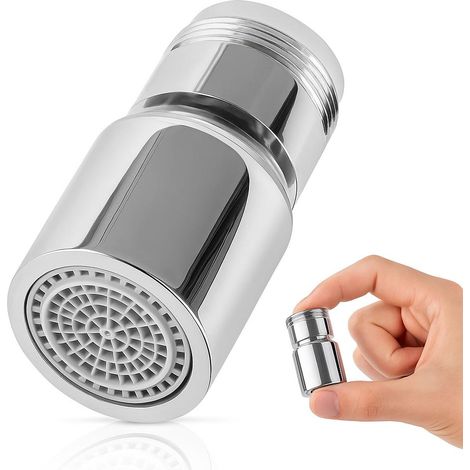 Wasserhahn Aufsatz schwenkbar in Chrom drehbarer Wasserhahn Strahlregler M24