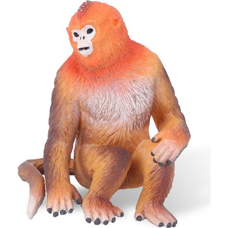 Figurine singe doré simulation faune sauvage décoration bureau jouet enfant modèle singe doré (1/5)