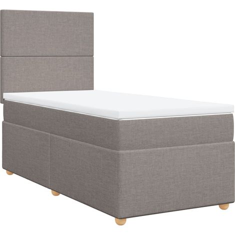 Maison Exclusive - Giroletto a Molle con Materasso Tortora 100x200 cm in Tessuto