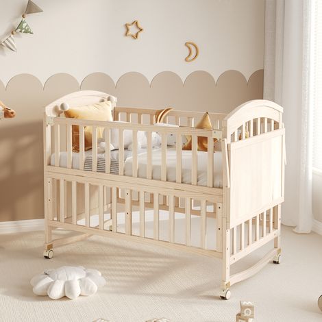 Lit bébé naturel multifonction extensible (1/5)