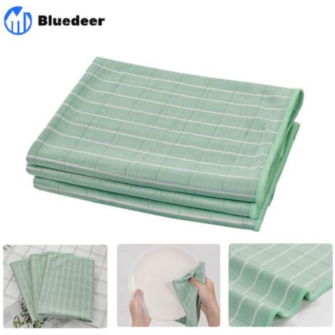 Chiffon Bambou Microfibre pour Vitres Miroirs Carreaux Carrosserie Microfibre Bambou Vitre Ménage Salle de Bain (6 Chiffons)
