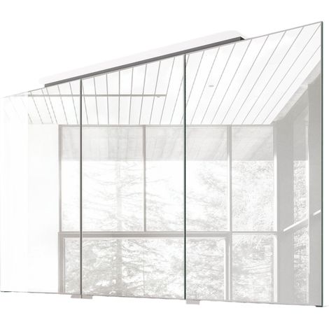 BERNSTEIN - Armoire de toilette suspendue 120x19x72,5cm (LxPxH), 3 portes verre mirroir, éclairage LED et prise électrique - Charnières mobiles - NEO (1/5)