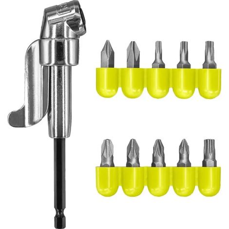 Ryobi RAKRAD11 Winkelschraubadapter 10 Bits 1/4" Sechskant