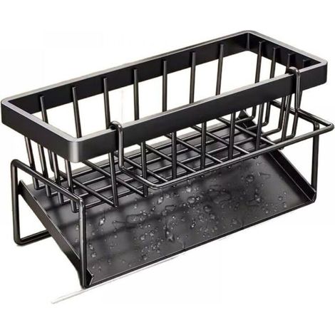 Support d'évier de cuisine, Matériau métallique de haute qualité, vidange automatique, avec porte-serviettes, porte-éponge,Idéal pour une utilisation dans les salles de bains et les cuisines (1/5)