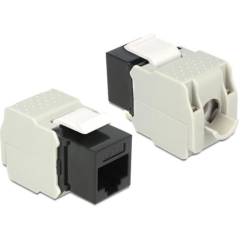 Delock keystone module rj45 female  lsa cat.6 utp black