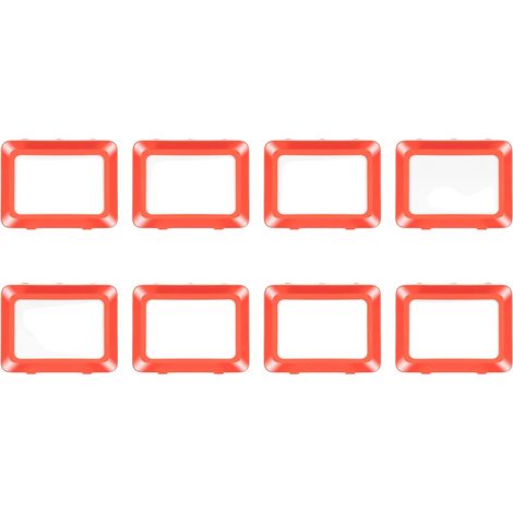 Bandejas organizadoras de alimentos, plástico resistente, diseño que ahorra espacio, color rojo. (1/2)