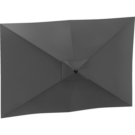 Ersatzdach für 6-Streben-Sonnenschirm. Ersatzdach für Sonnenschirm mit UV-Schutz 50+, 3 x 2 m. Dunkelgrau