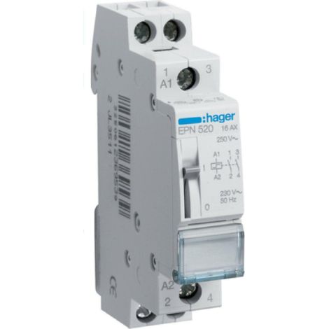 Relè Hager passo passo 16A 230V 2NA EPN520 (1/5)