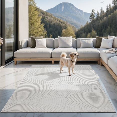 Santo Plus tapis moderne salon design boho crème (1/5)