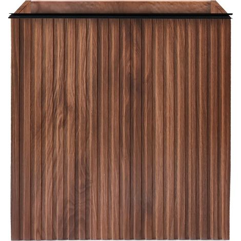 Belvit Waschtischunterschrank 40x50x22,3cm MDF Nussbaum Türanschlag rechts