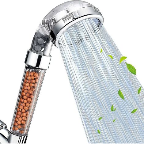 Dusche mit Filter, Hochdruckfiltration, Wassersparfunktion, 3 Betriebspositionen, Handbrause für trockene Haut und Haare. – AquaForge
