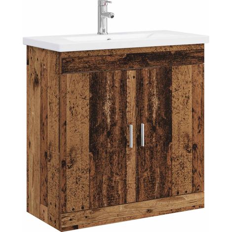 Badezimmermöbel-Set Altholz 81 x 40 x 84,5 cm Holzwerkstoff vidaXL (1/5)