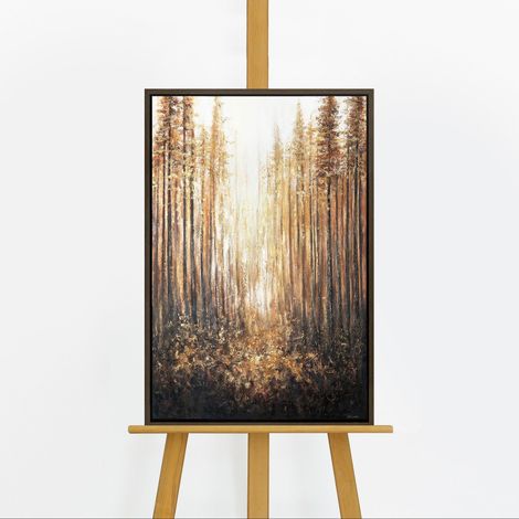 Gemälde Waldglanz Rahmen Grau 60x40 cm (1/5)