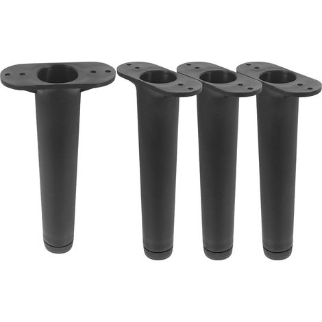 4pieds de Support de Lit Réglables en Acier Plastique 18-20cm Trous de Vis pour Cadre de Lit, Facile à Installer et Protège Le Sol (1/5)