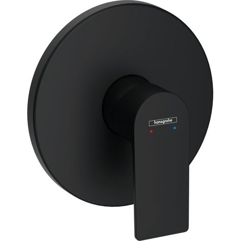 Set de Finition pour Mitigeur Douche Encastré, Robinet Douche, Mitigeur Monocommande Douche, pour Montage Encastré, Noir Mat, 72668670 (1/3)