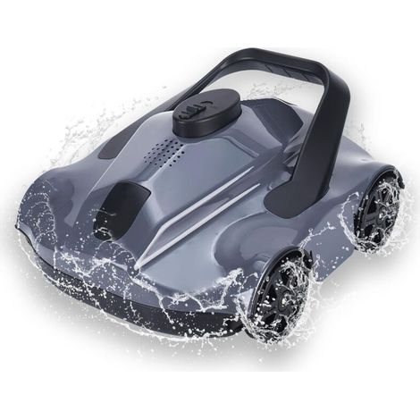 Robot Nettoyeur Piscine Sans Fil, Batterie 5200mAh, Autonomie 130 Min, Stationnement Auto, Pour Piscines Jusqu'à 100㎡ (1/4)