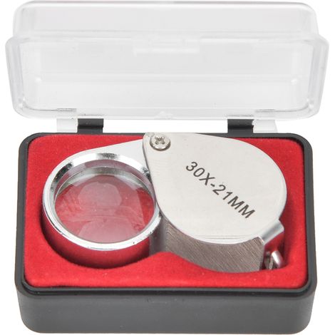 Miniatur-Taschenlupe für Schmuck, ideal zur Untersuchung von Punzen, Münzen und Silberantiquitäten (1/5)