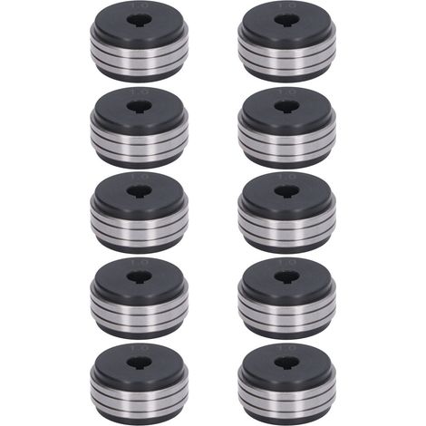 10 rouleaux guide-fil de soudure en acier à roulement, 40 mm, pour dévidoir à fil, lot de 10 pièces, diamètre 1.0 mm (1/5)