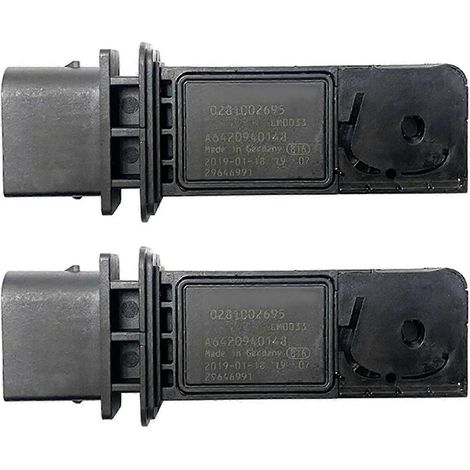 2x Capteur de débit d'air massique MAF 0281002695 A6420940148 pour -