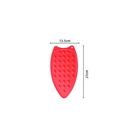 Coussin de repos en fer en silicone, coussin de repos de protection à chaud en fer en silicone, tapis antidérapant résistant à la chaleur pour le repassage du tapis résistant à la chaleur(rouge)