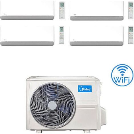Klimaanlage Midea Breezeless-E Wifi R32 Quadri Split 9000 + 9000 + 12000 + 12000 BTU mit E.U. M4O-36FN8-Q INVERTER Klasse A++/A+