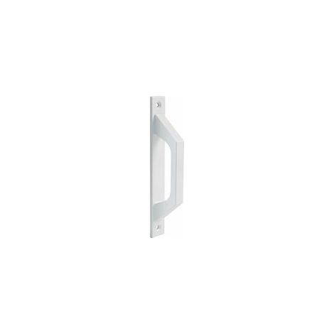 Amig - Poignée à lignes droites en aluminium blanc pour portes coulissantes ou rabattables de passage - 198 x 25 x 40 mm Poignée fonctionnelle et confortable (1/5)