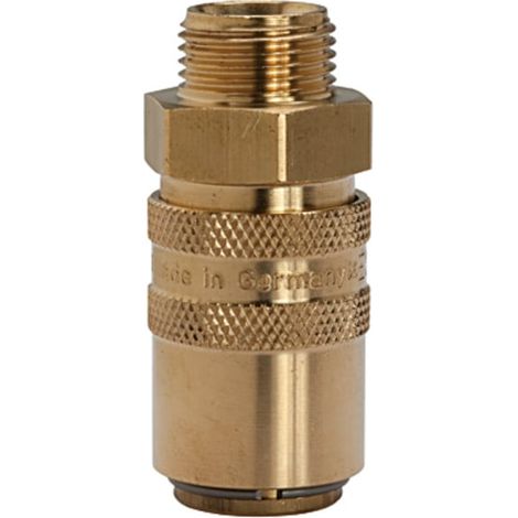 Riegler Temperierkupplung DN 9 mit AG, mit Absperrventil, M16x1,5 gerade (1/2)