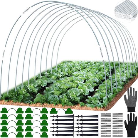 50 Arceau, Fibre De Verre, Connecteur Inclus, Clip Fixation, Pour Serre Tunnel Jardin (1/5)