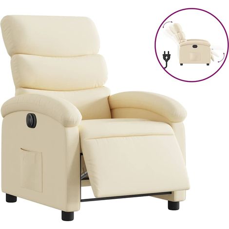 Maison Exclusive - Relaxsessel Elektrisch Creme Stoff