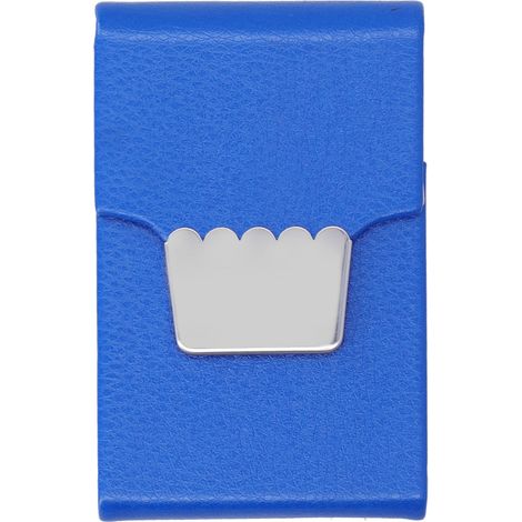 Porte-cartes de visite étui à cigarettes acier inoxydable porte-cartes de crédit organisateur bleu 059 (1/5)