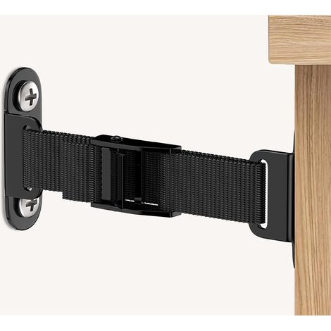 Ancrages anti-basculement pour meubles sangles anti-vibration réglables ancrages muraux pour fixation de meubles kits de fixation de meubles pour la sécurité des enfants (1/5)