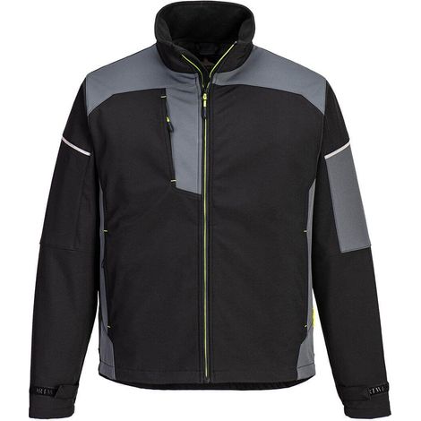 Giacca Softshell Pw3 (3l) - M - Nero/ Grigio Zoom - Portwest