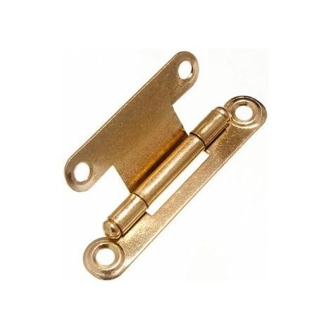 Charnières plates dissimulées en acier zingué 12 x 63 x 29 mm (1/2)