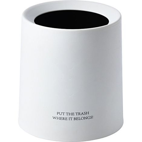 poubelle-Poubelle Bureau Mini Décorative 1.5L Blanc Animal Motif Portable (1/4)