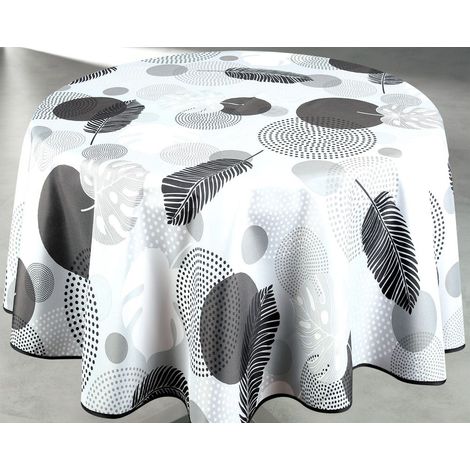 Nappe Ronde Polyester ø160 Cm Soana Gris Sur Cintre Nappe Ronde Polyester ø160 Cm Soana Gris Sur Cintre - Access Deco