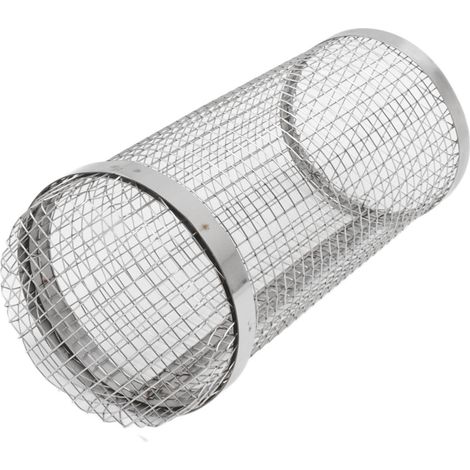 Panier à griller pour barbecue en acier inoxydable résistant à la chaleur et à la rouille, avec crochet, idéal pour le camping et les fêtes (30 cm / 11,8 pouces). (1/5)