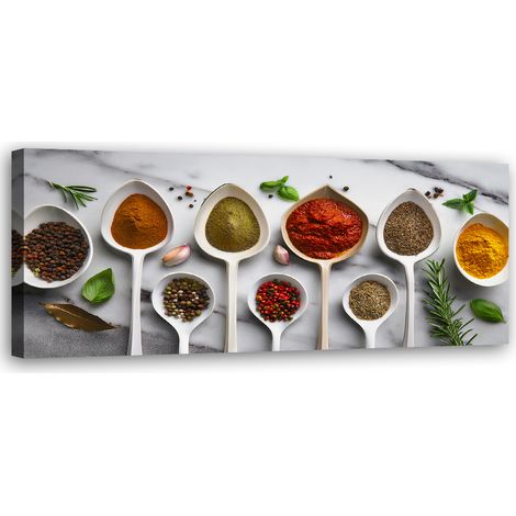 Tableau déco Épices de cuisine aromatiques 90x30 (1/5)