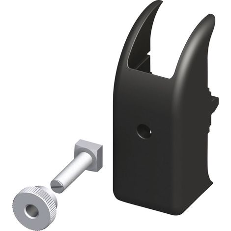 alfer Hakenverdrehschutz 16 mm Kunststoff schwarz Haken (1/2)