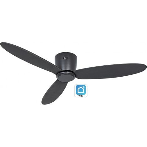 Ventilateur de plafond CasaFan 313284W ECO PLANO II 132cm Noir Wi-Fi