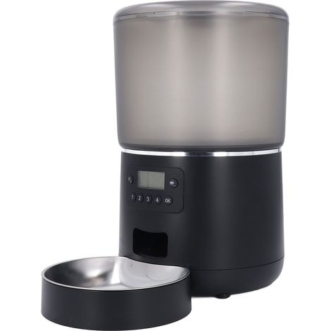 Distributeur automatique 4L acier inoxydable 304 programmation intelligente conservation fraîcheur alimentation chat chien (1/4)
