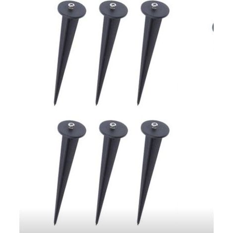 Piquet de jardin en plastique noir - Support de lampe 6 Pack,Ø35X160mm (1/5)