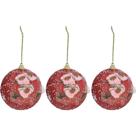 Stück hängende Schaumstoff-Weihnachtskugeln, Party-Baumdekoration für festliche Anlässe, Rot (1/5)