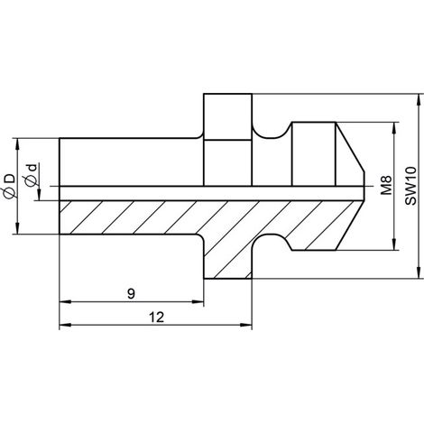 Embout buccal Gesipa V-10/29 (9mm version allongée)