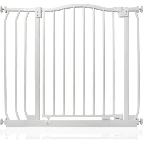 Bettacare Curved Top Dog Gate, 80cm - 89cm, Matt White, Pressure Fit Pet Gate for Dog and Puppy, Pet and Dog Barrier (1/4)